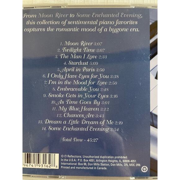 Sentimental Piano CD EUC Some Enchanted Evening, Moon River - Picture 2 of 4